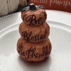 Stacked Pumpkin Decor with Inspirational Text